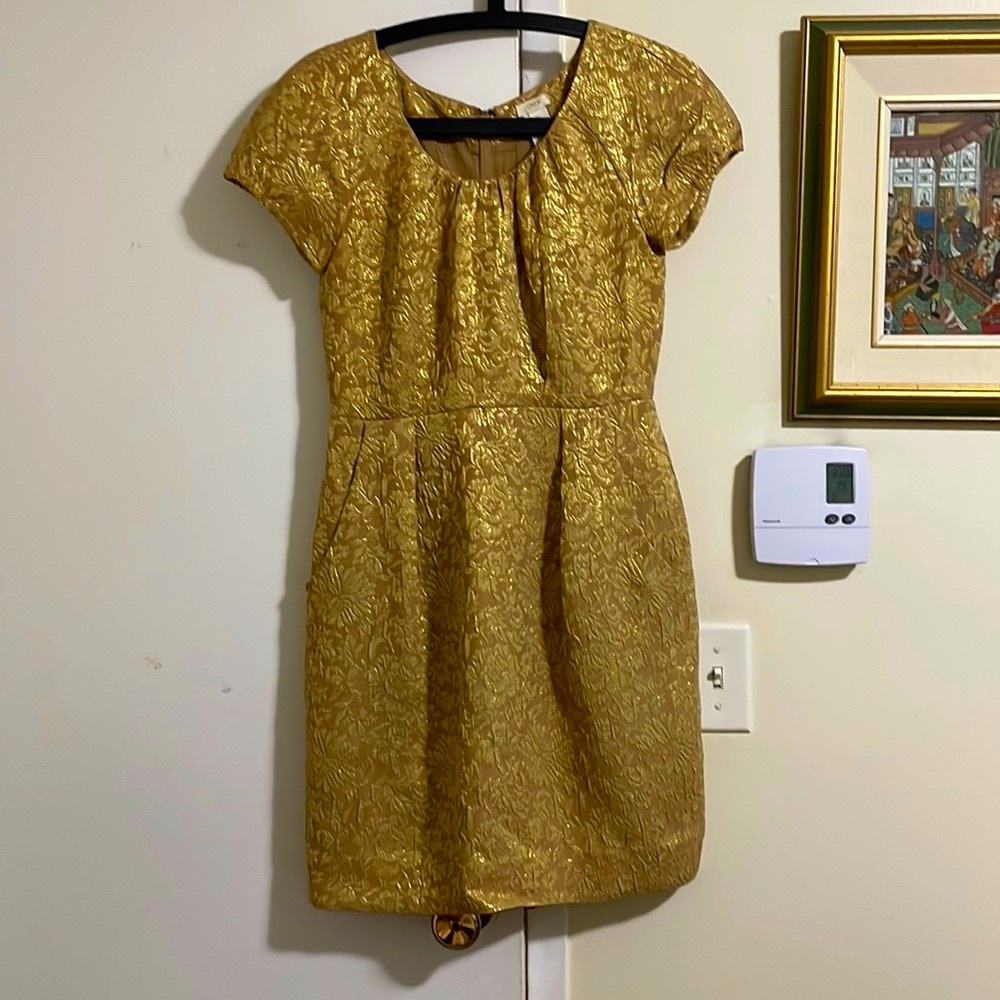 J Crew Gold Dress